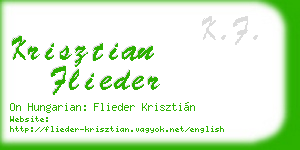 krisztian flieder business card